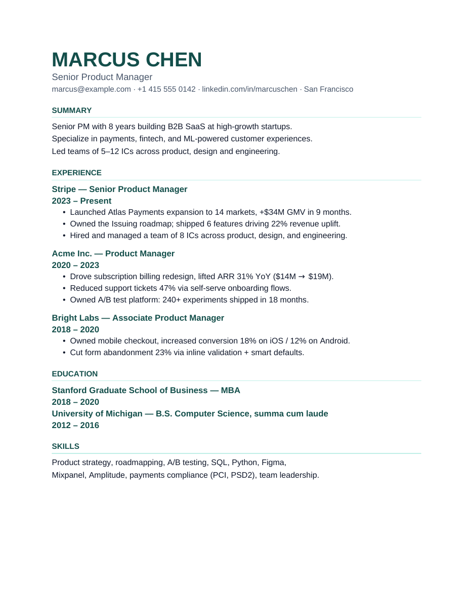 chip resume template