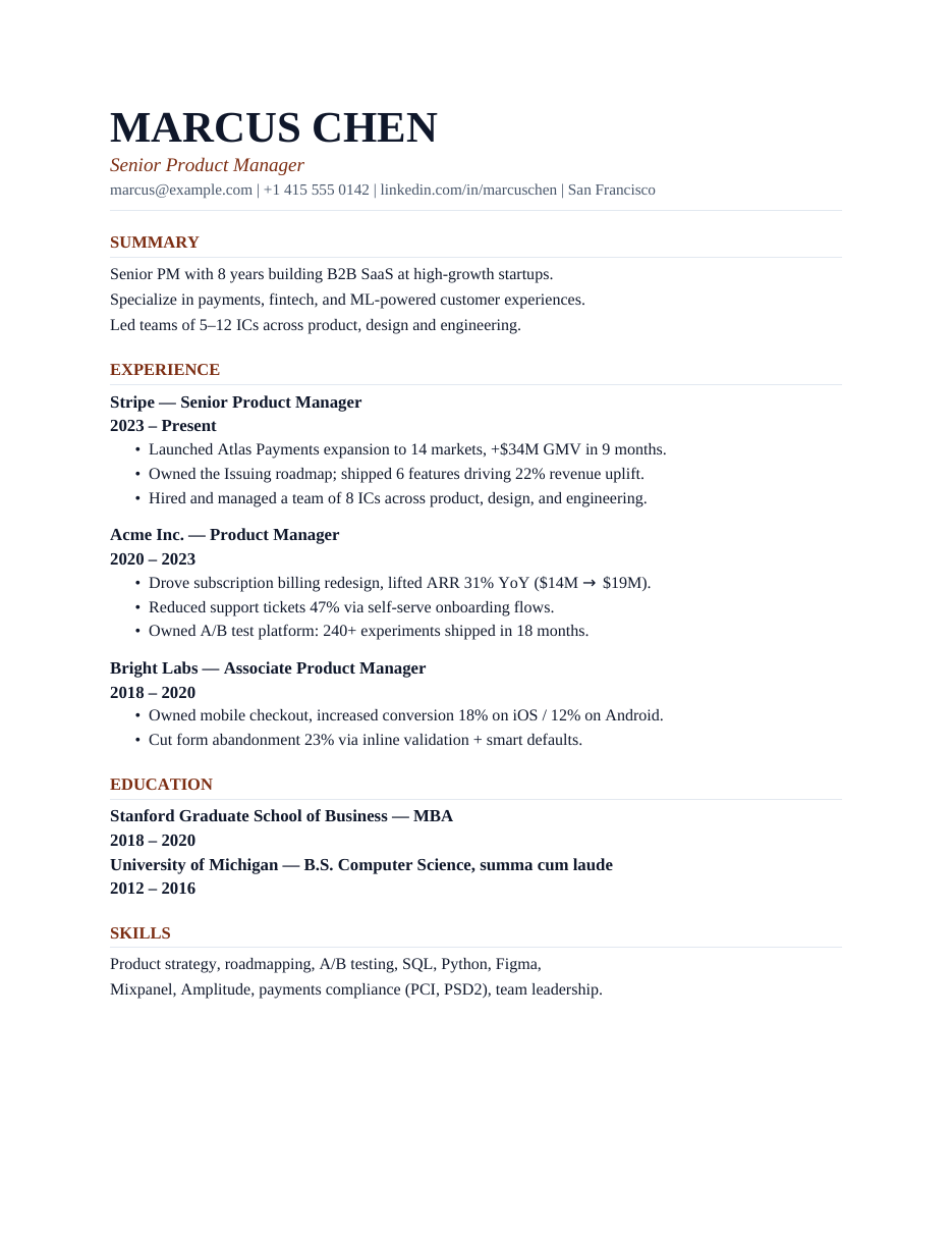 expressive resume template